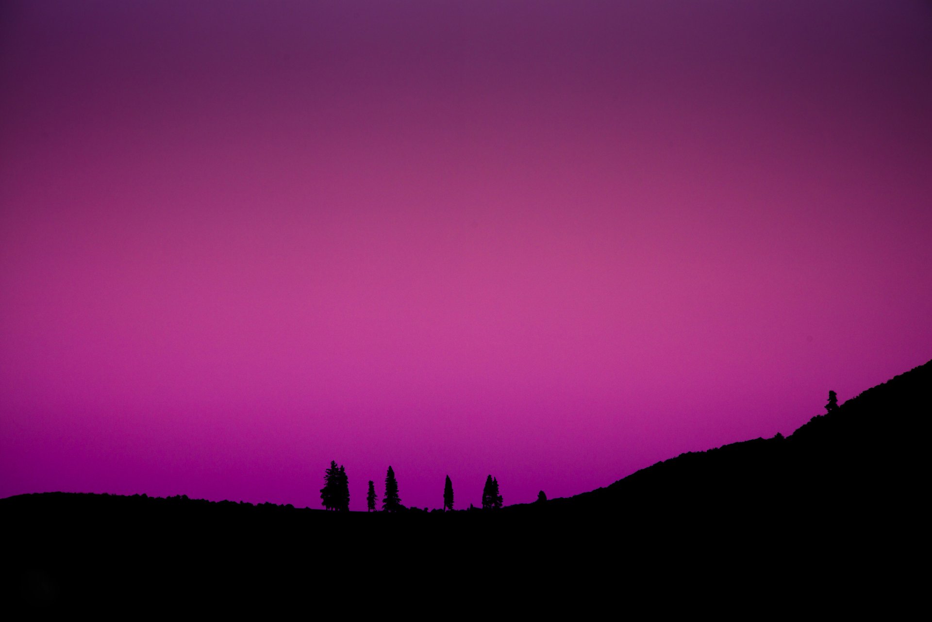 himmel glühen berge bäume natur