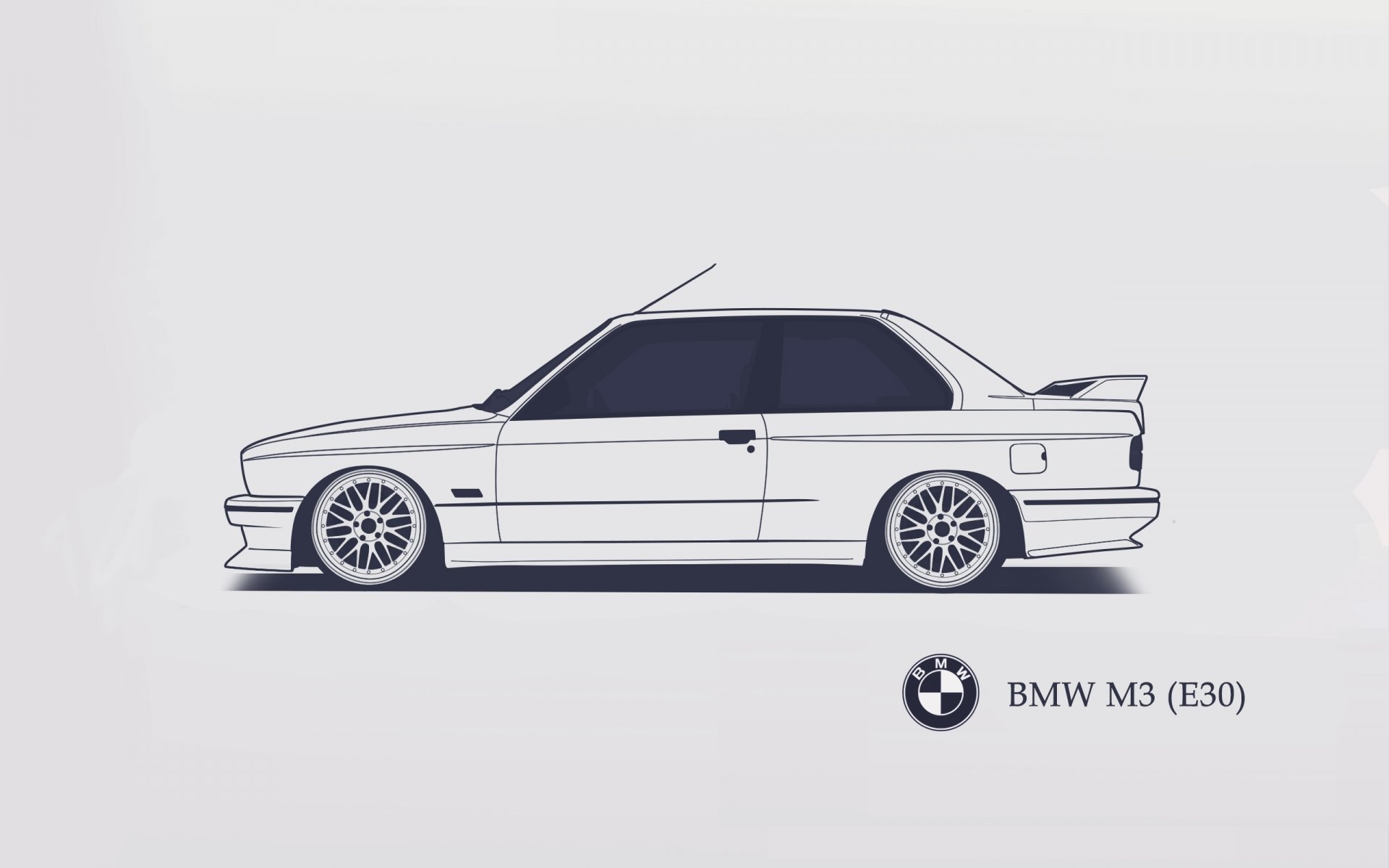 bmw m3 e30 srcky design minimalistyczny