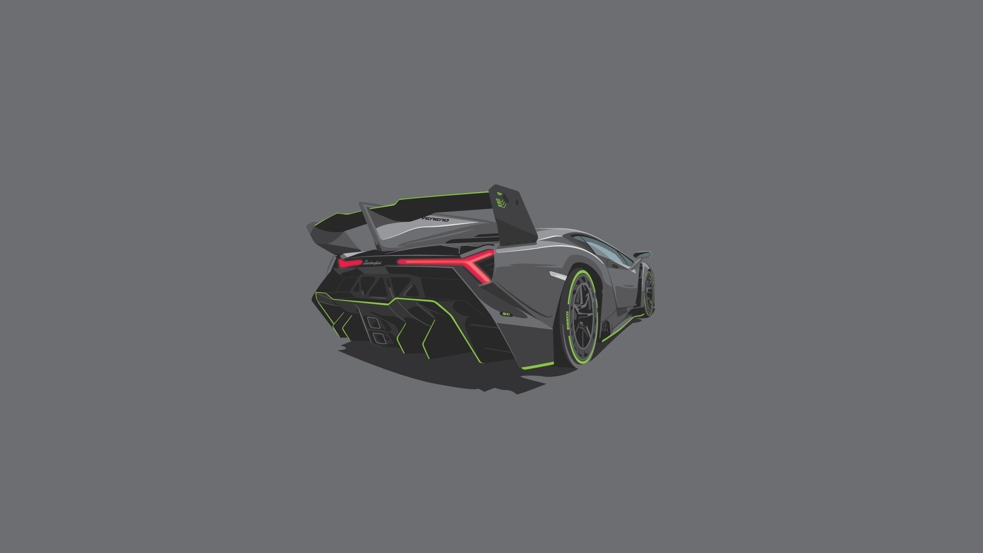 lamborghini veneno rear minimalistic fon wallpaper