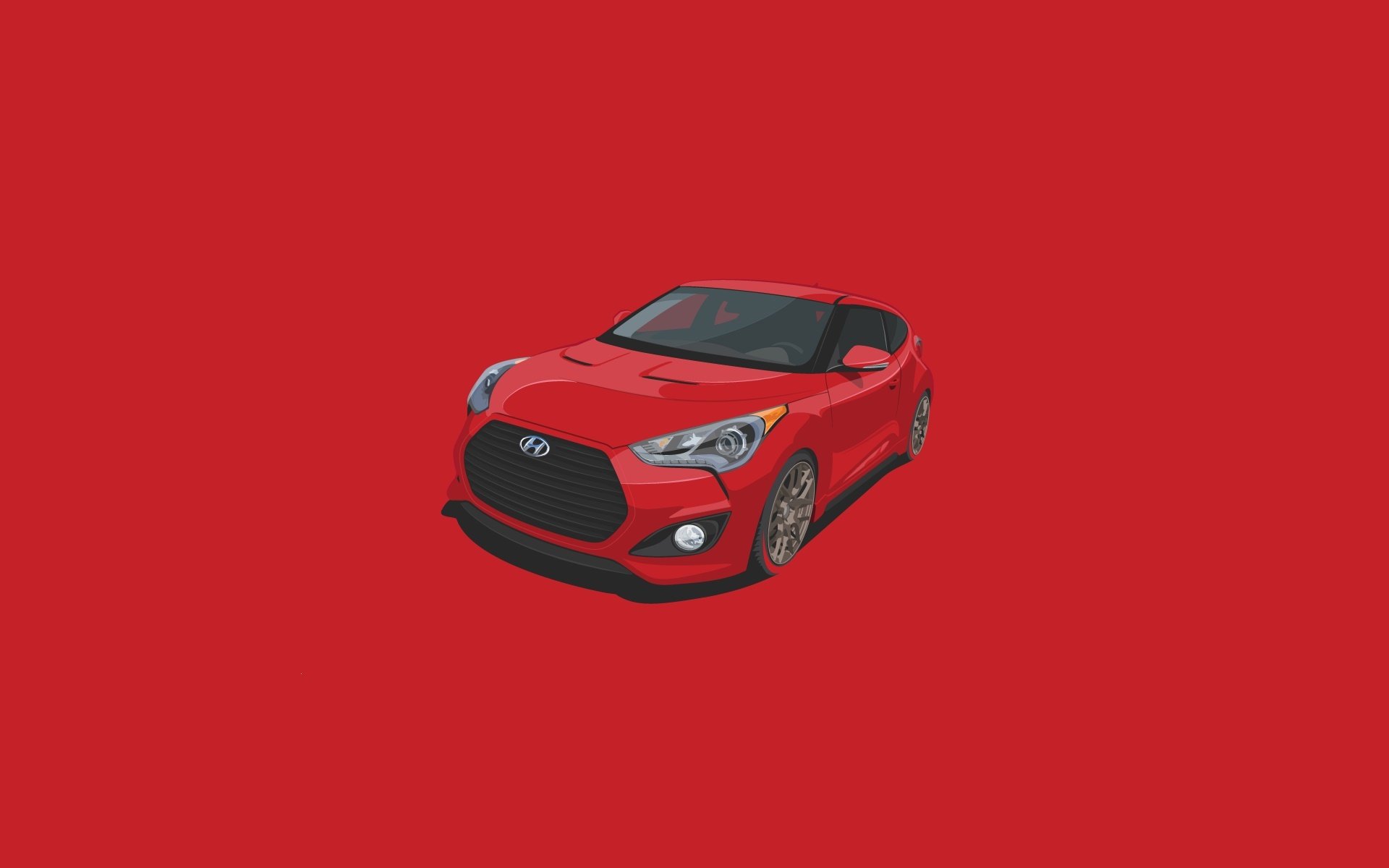 hyundai veloster автомобиль красные минималистичный