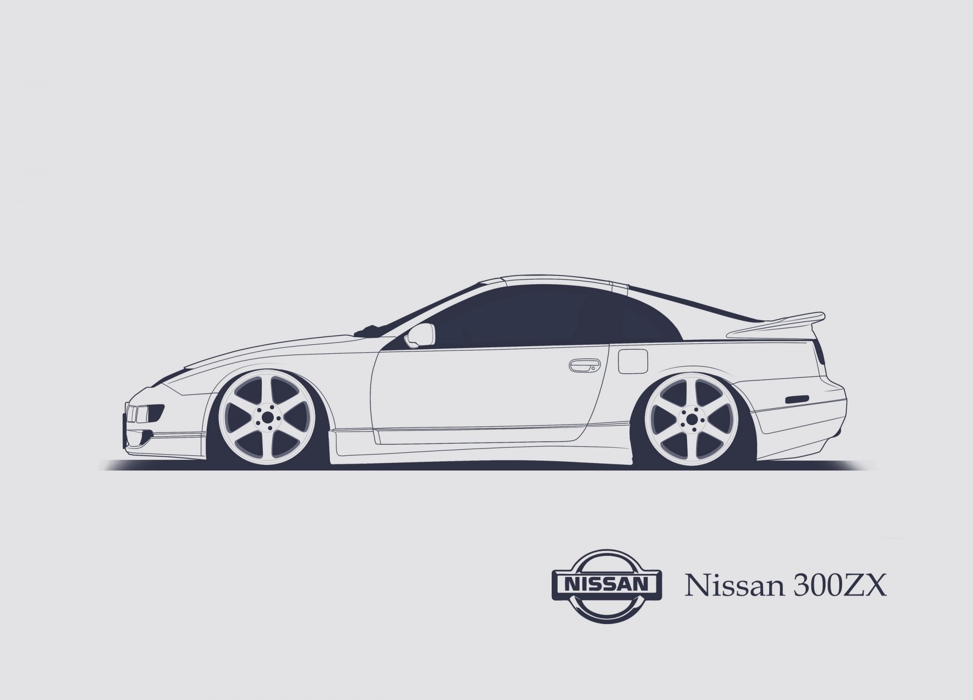 nissan 300zx srcky design minimalistisch