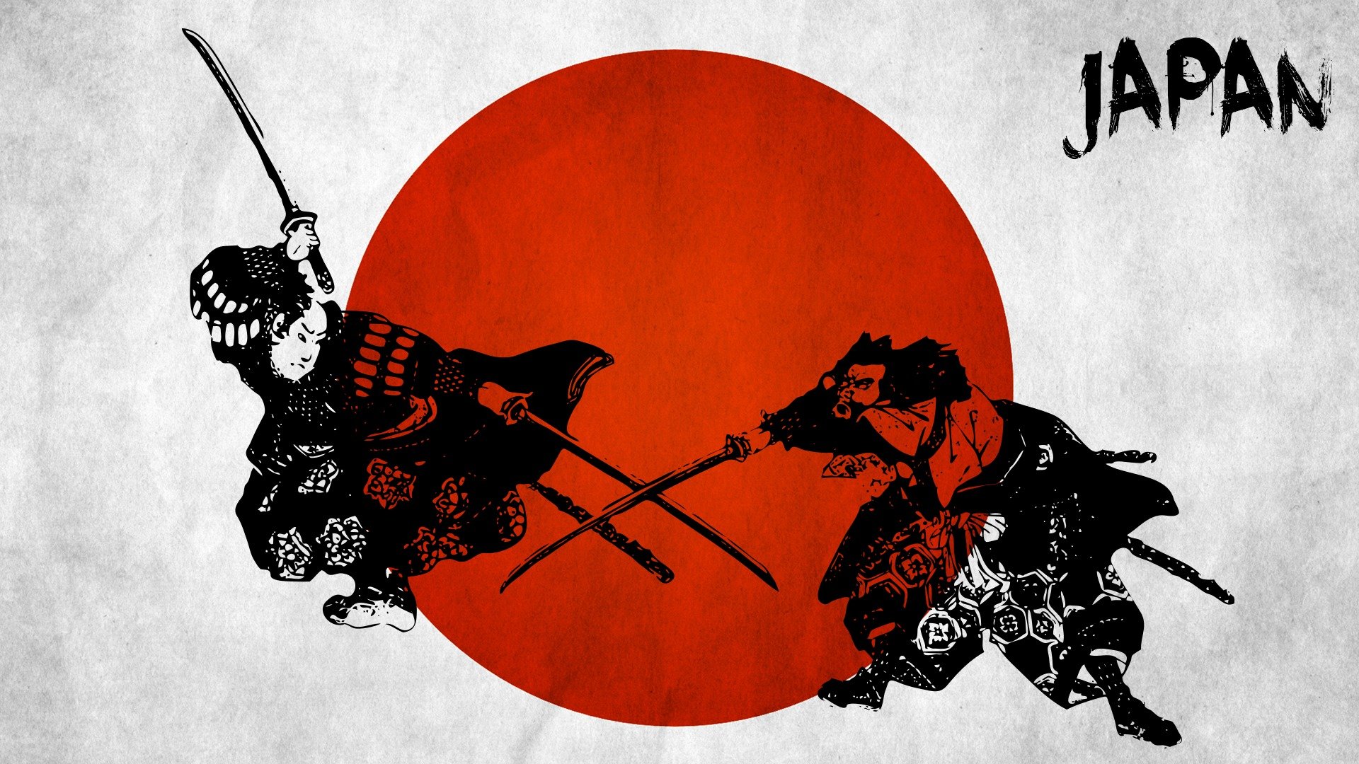 japonés pegatinas de pared rojo samurai