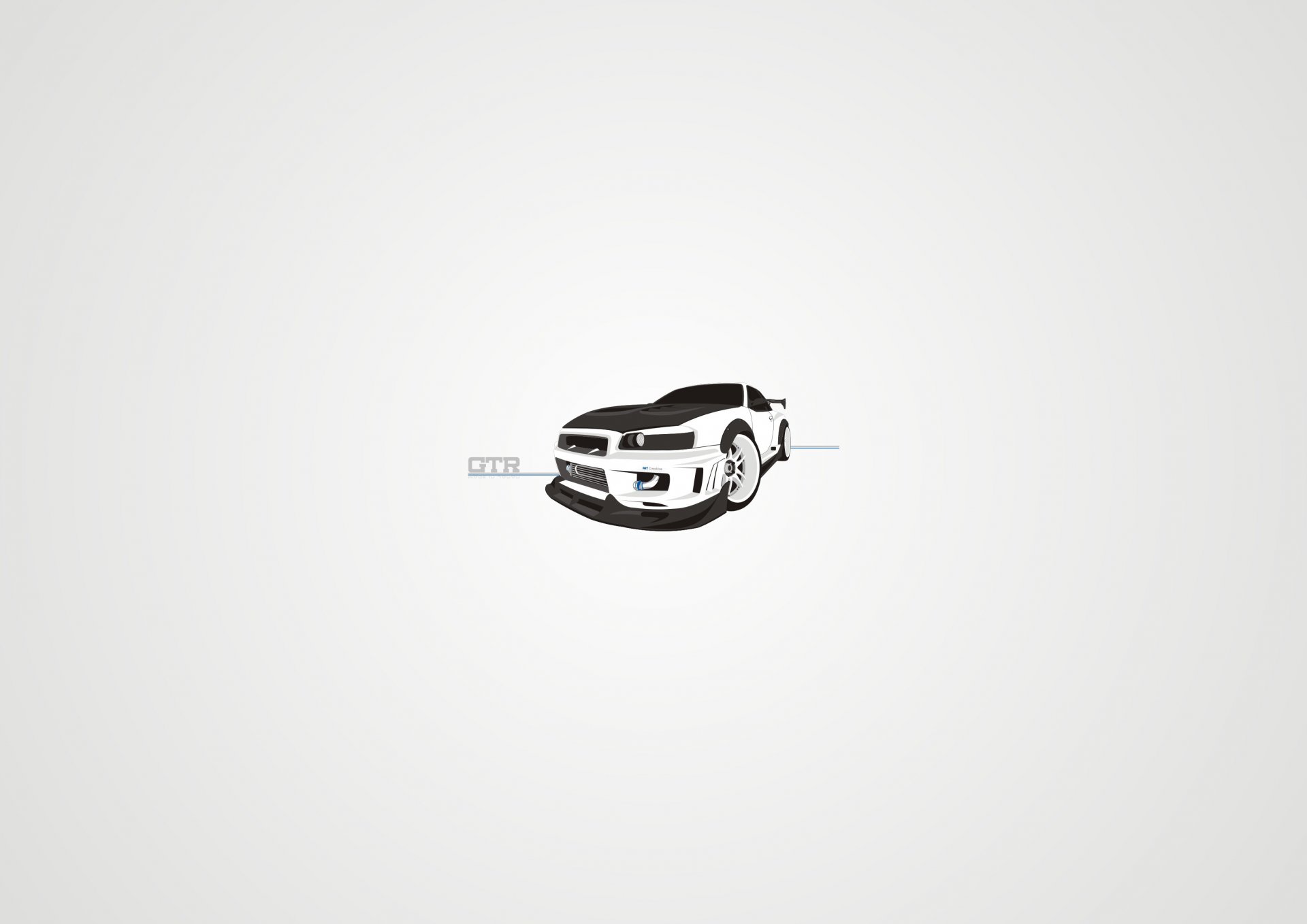 nissan rtm blanc vecteur art style