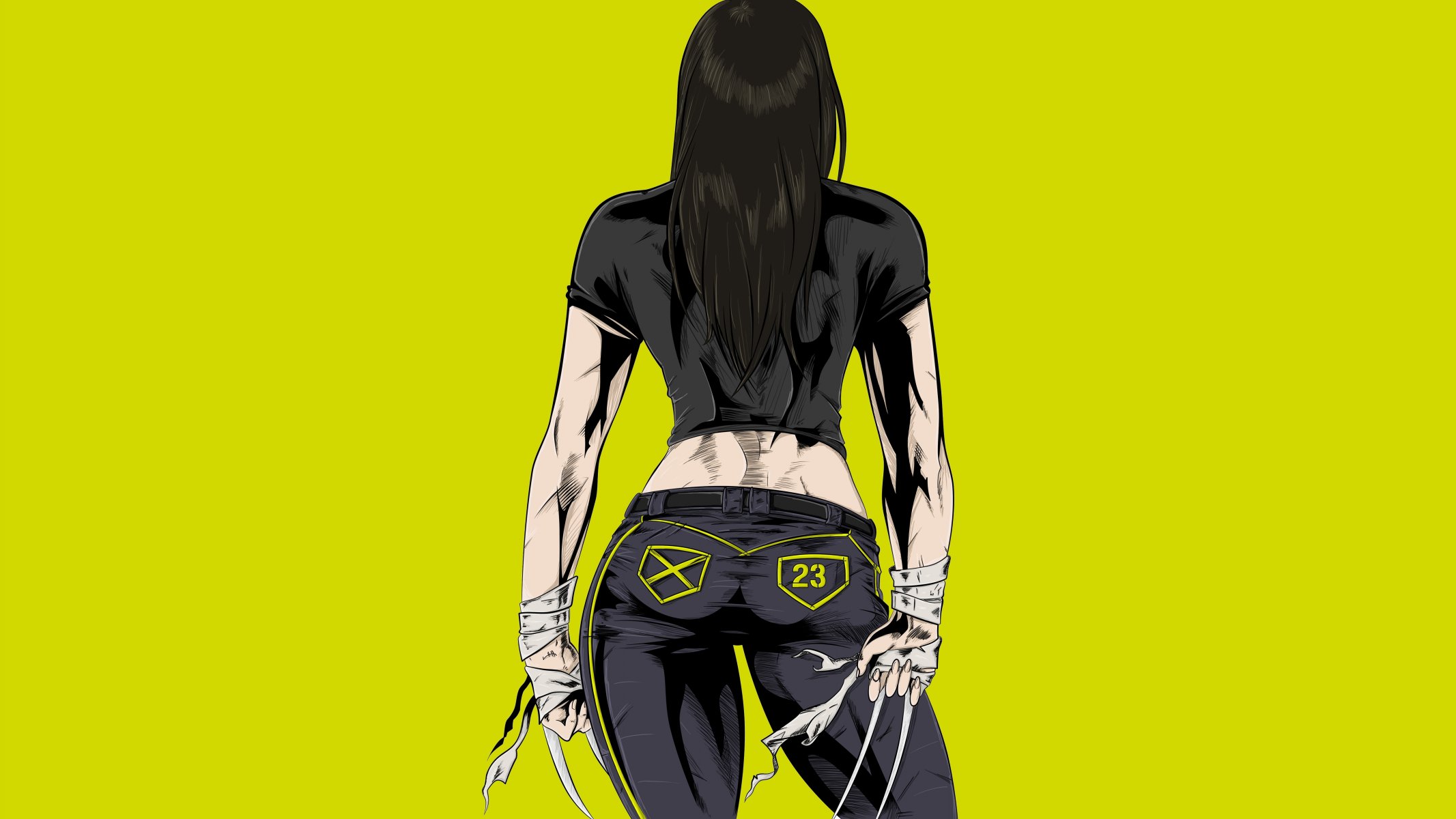 x-men x-23 marvel comics laura kinney yellow girl claws x-men