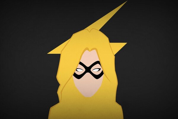 Arte minimalista con el héroe del universo Marvel Miss Marvel