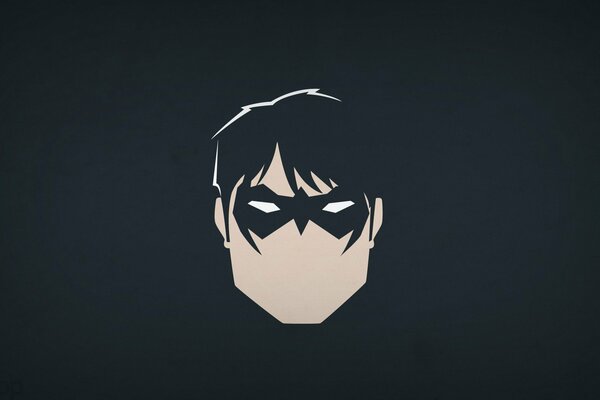 Dick Grayson s art in the style of polygonal minimalism