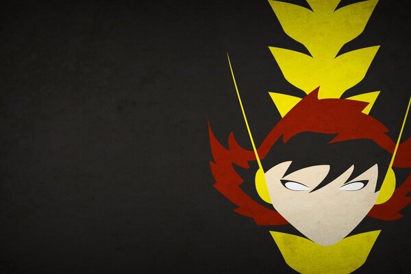 Arte minimalista con L eroe Dell universo Marvel Wasp