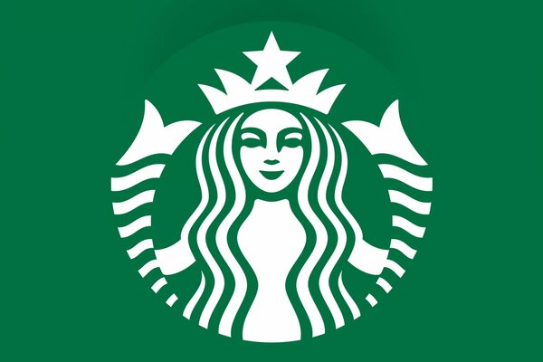 Emblema bianco della caffetteria su sfondo verde