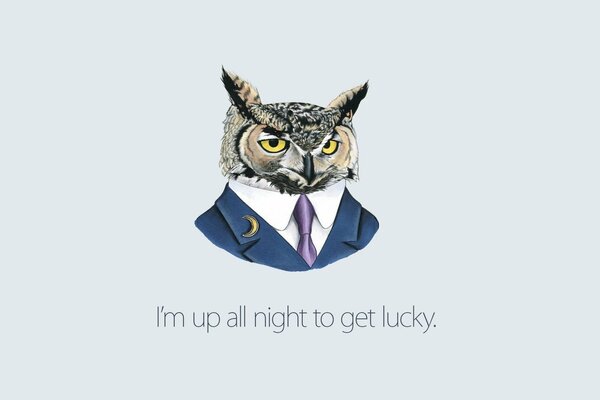 A business owl in an office suit