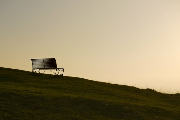 Banc pour profiter des couchers de soleil