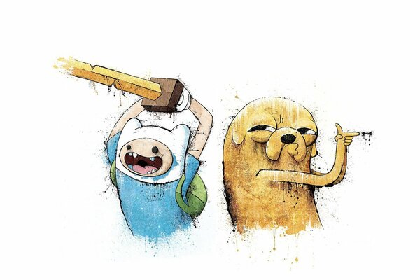 Funny adventures of Finn and Jake