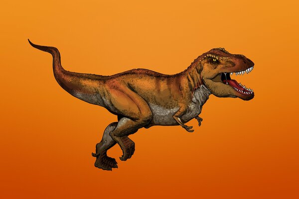 Dinozaur z kreskówek. Zębaty drapieżnik