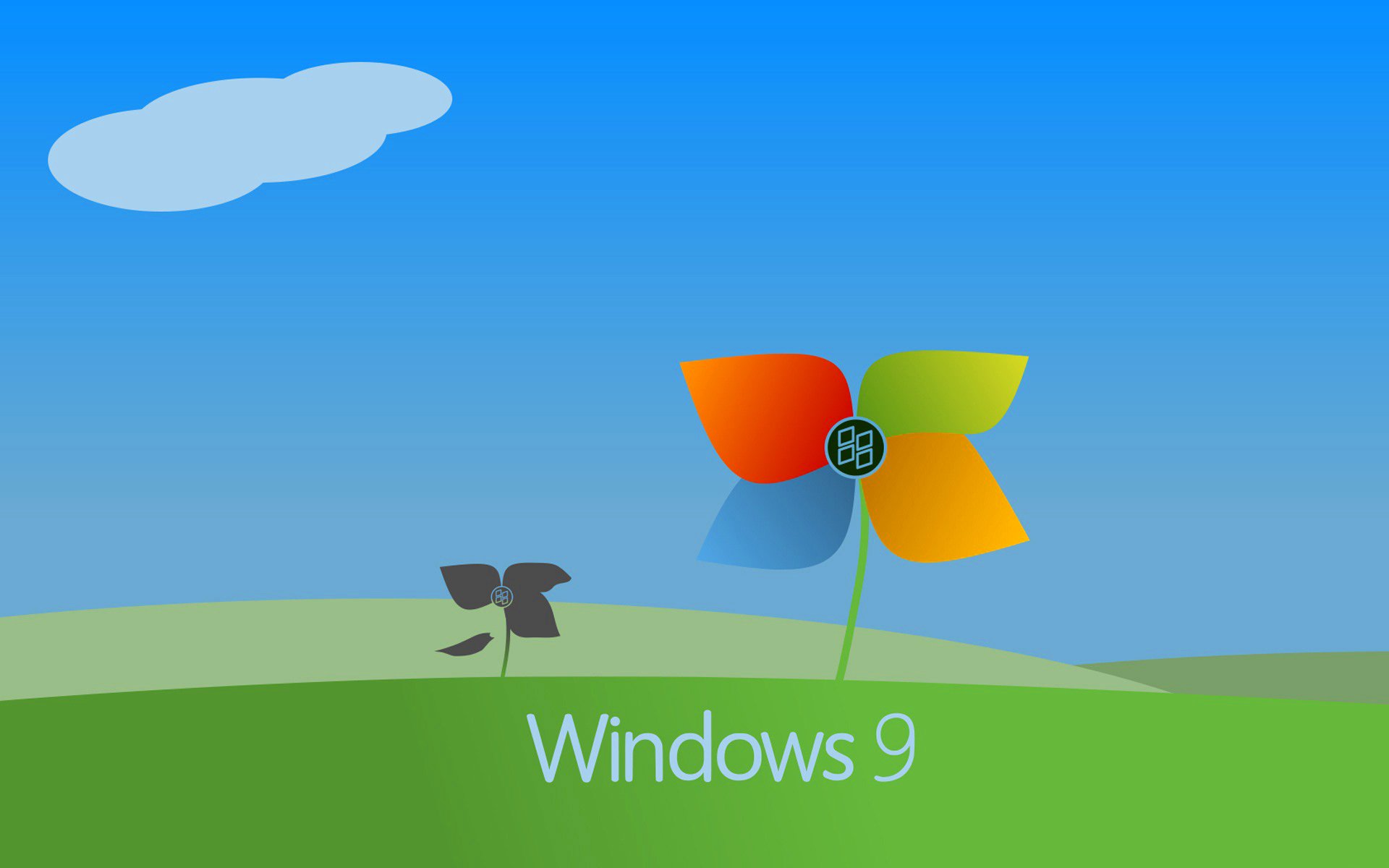 windows computer operating system emblem flower sky cloud