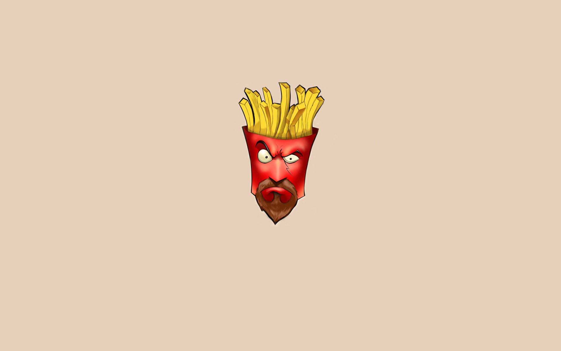 aqua teen hunger force fraylok fry frylock french fries minimalism