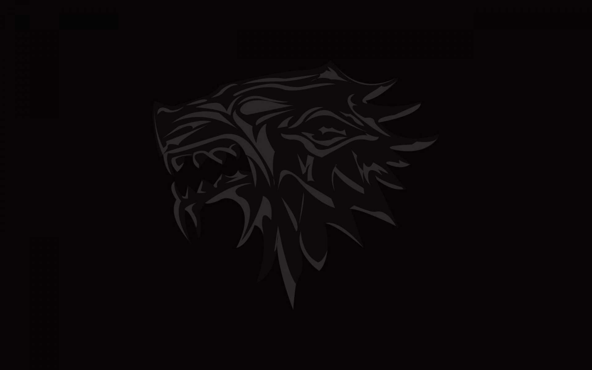 haus stark game of thrones logo wappen wolf