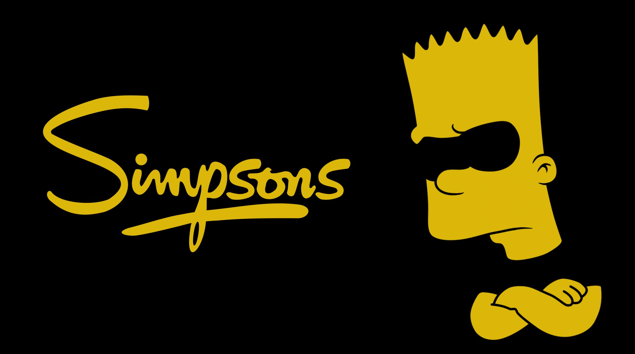 denote simpsons bart minimalism black yellow