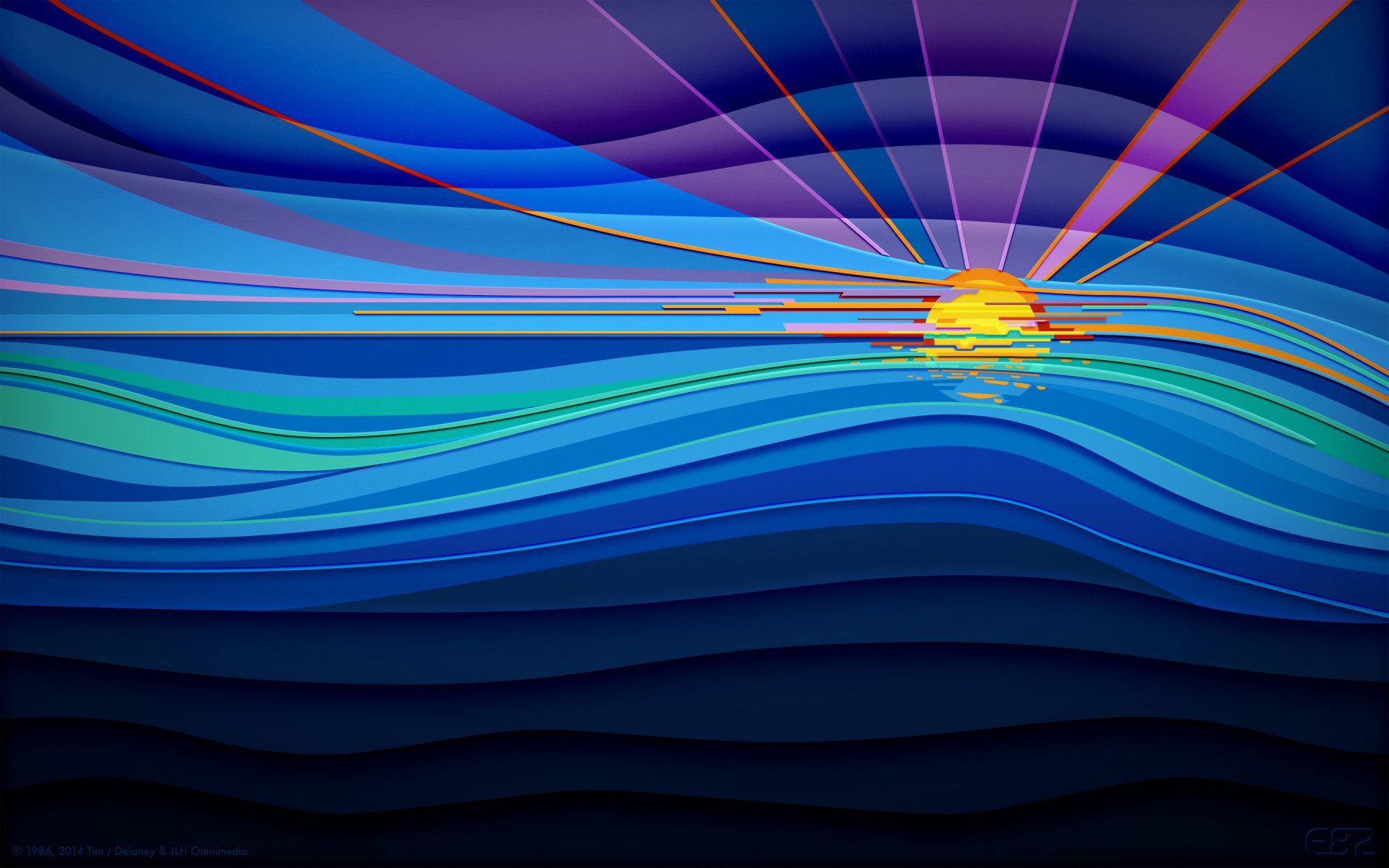 ciel mer soleil rayons lignes