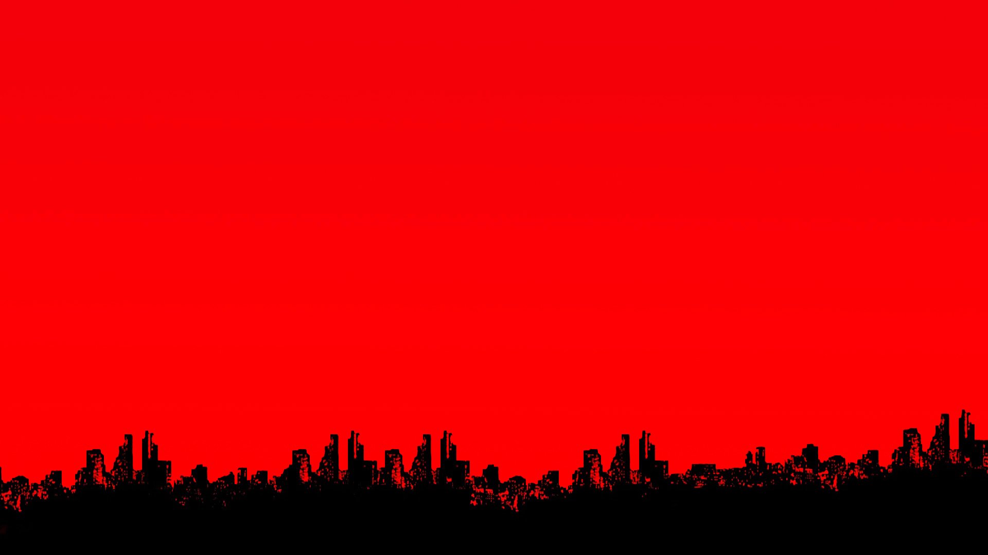 cielo città case silhouette