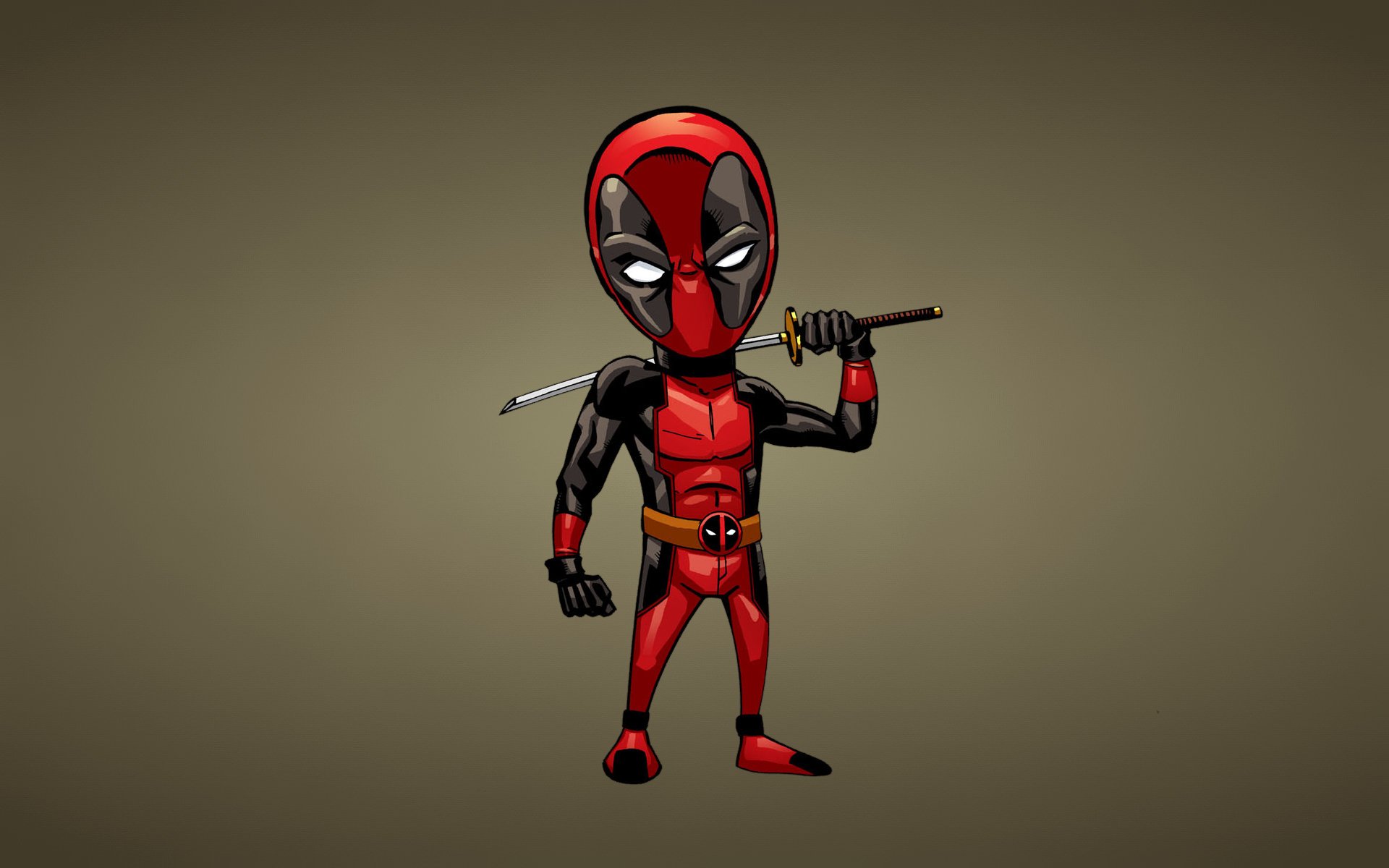 deadpool deadpool rosso spada minimalismo fumetto