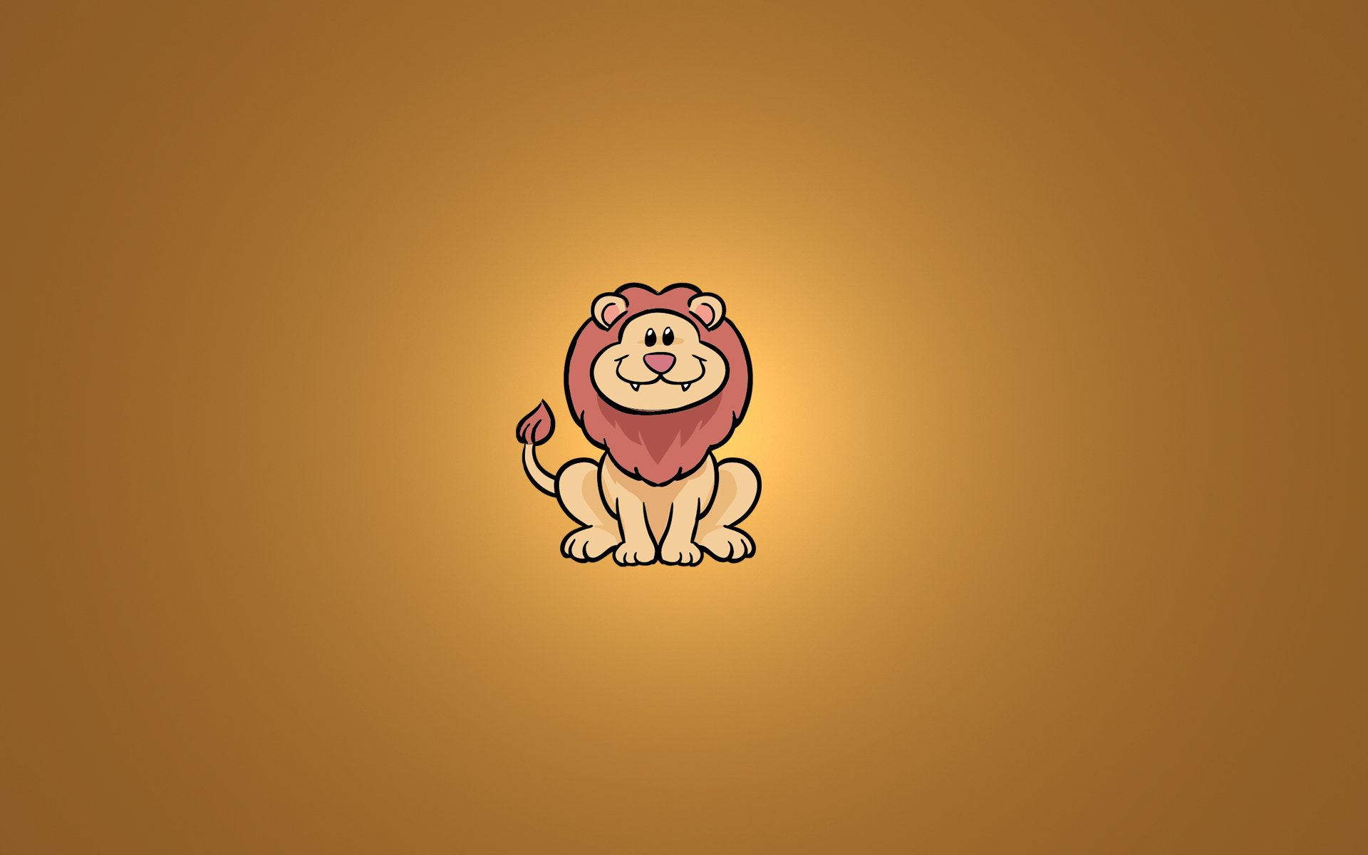 león animal sentado minimalismo sonrisa