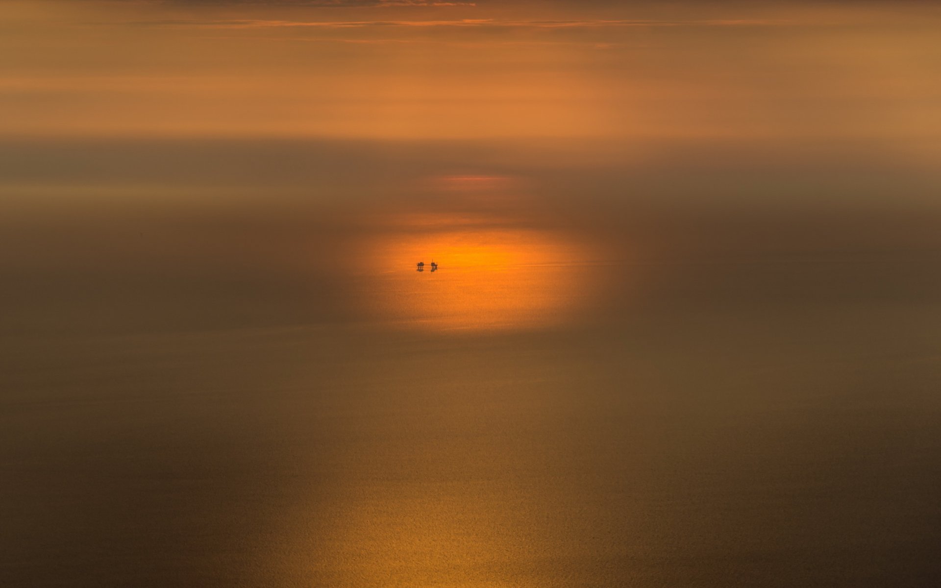 mer coucher de soleil minimalisme