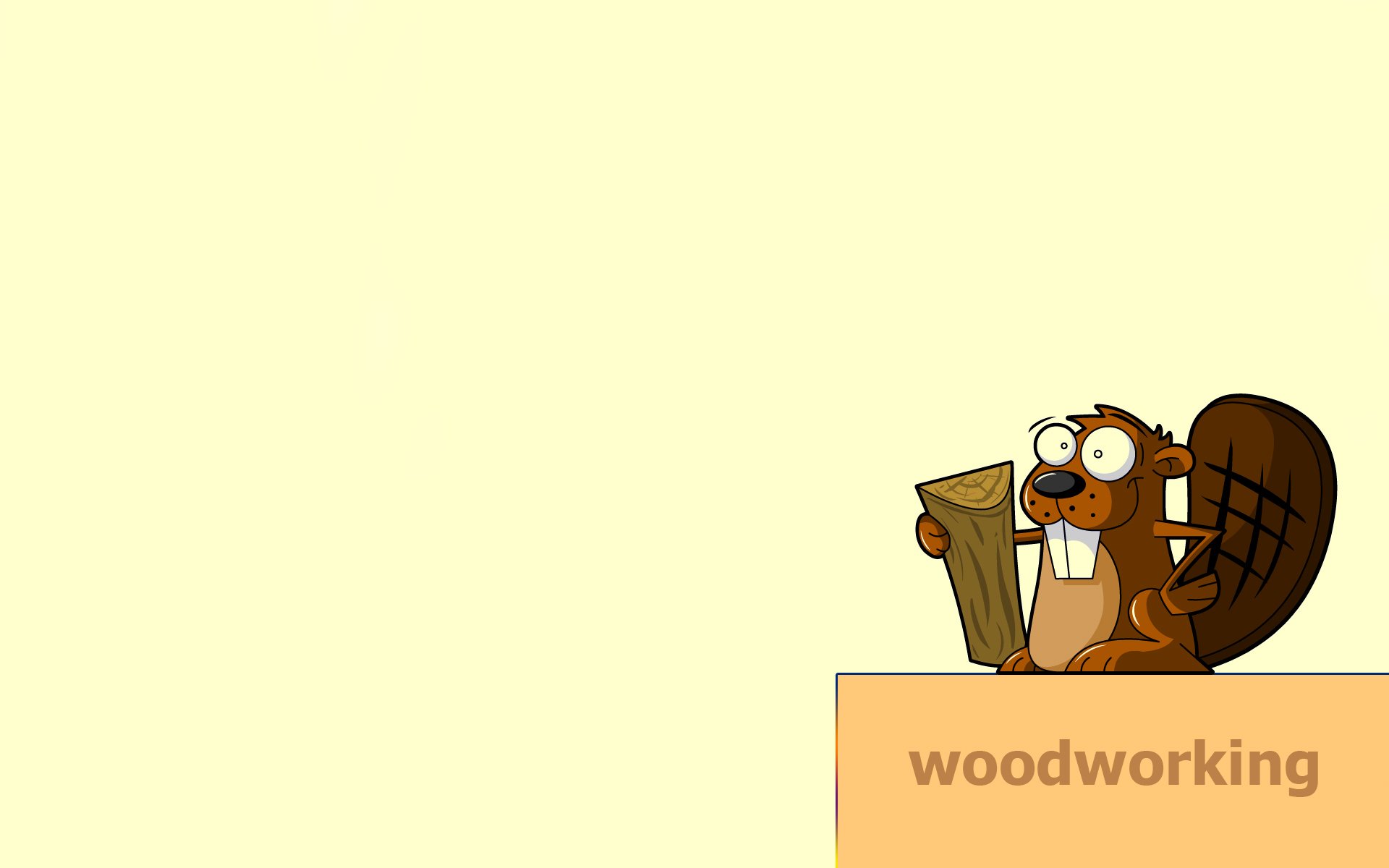 beaver tail animals tree inscription woodworking minimalism