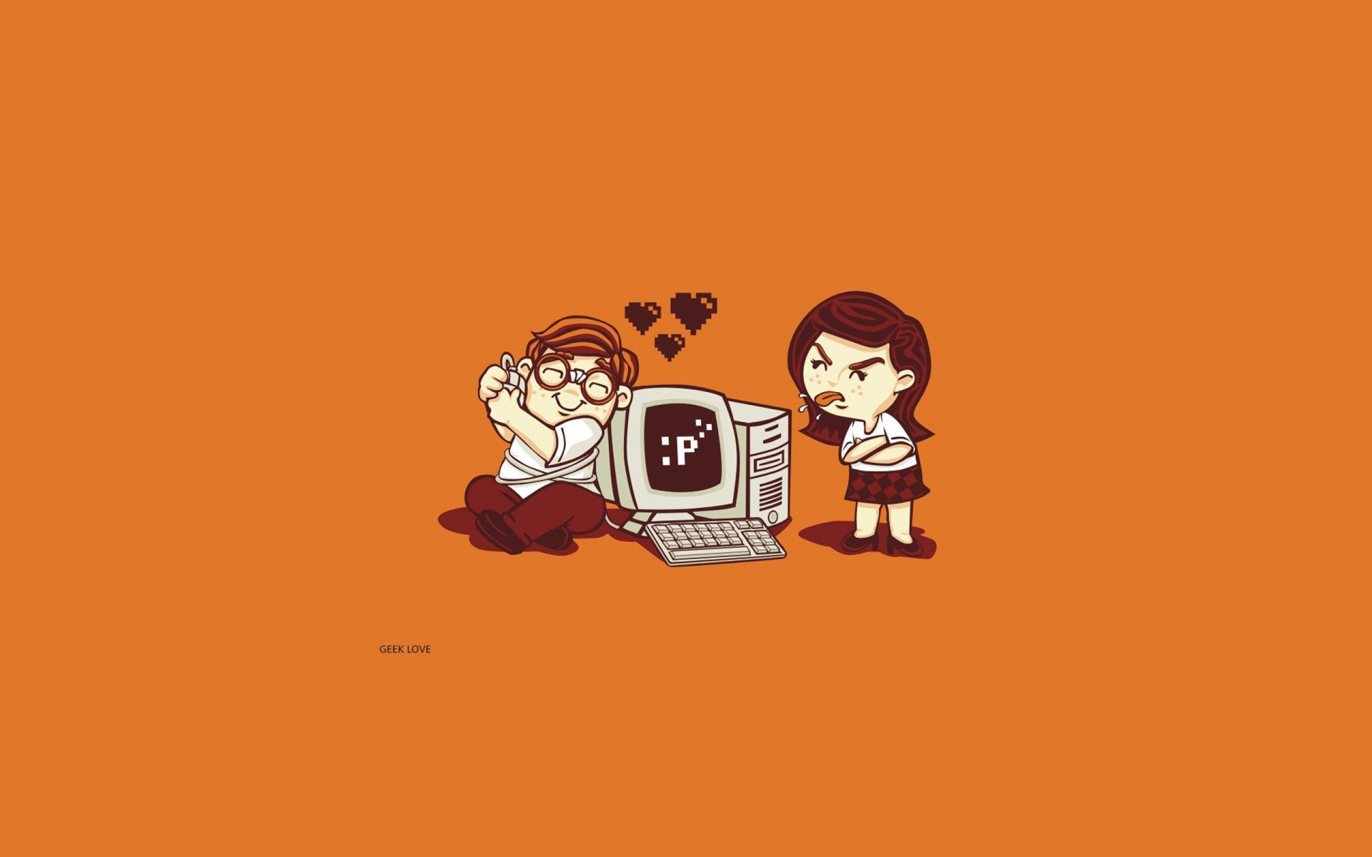 ragazzo ragazza computer relazione amore geek amore