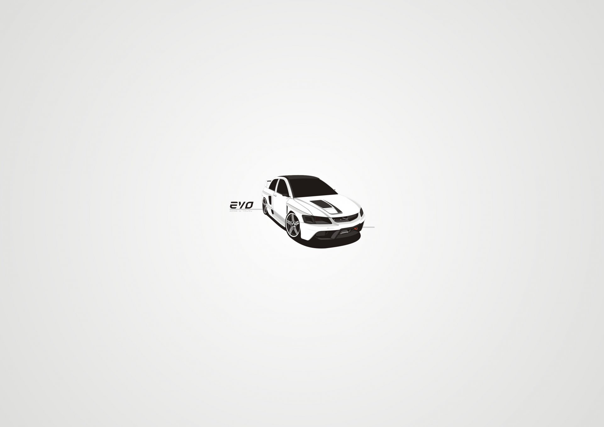 evo lancer tuning w coupe style vector art