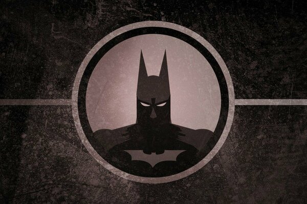 Batman hero logo with emblem