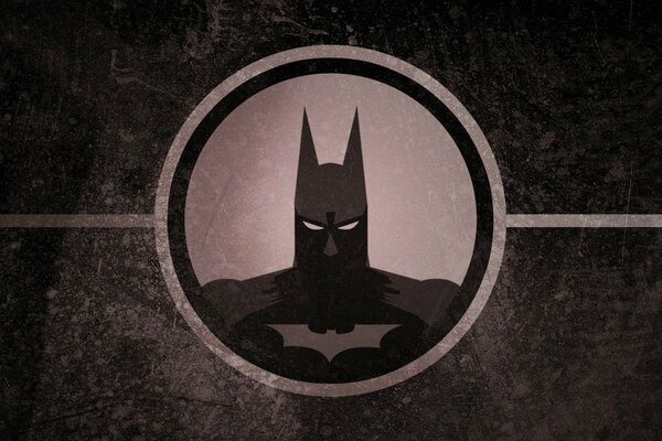 Logotipo del héroe de Batman con emblema