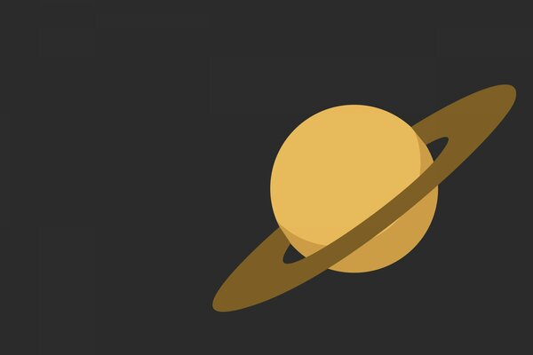 Imagen esquemática del planeta Saturno con anillos