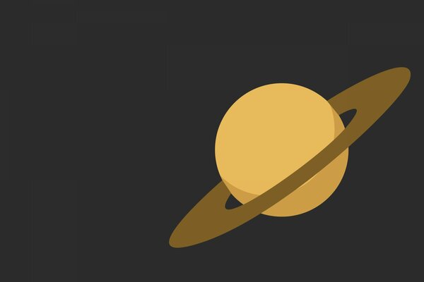 Image schématique de la planète Saturne avec des anneaux