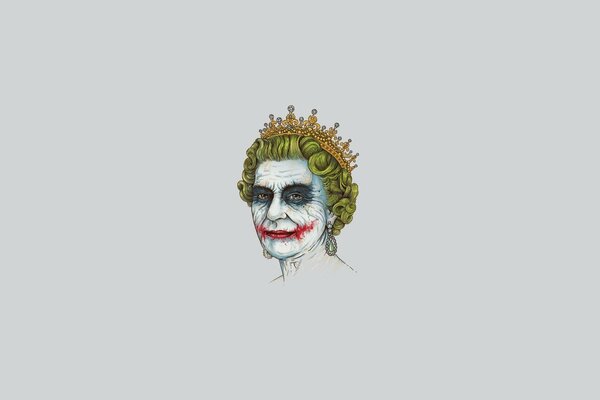 Tête de joker avec motif Couronne