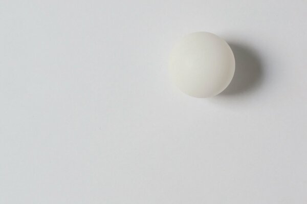 A ball lying on a white background