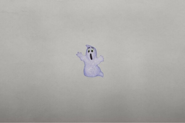 Fantôme blanc avec un visage effrayant