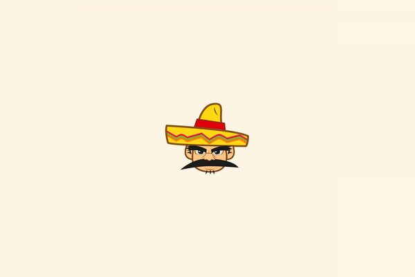 Mexican man with mustache and hat