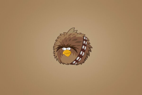 Angry birds bird in the image of Chewie