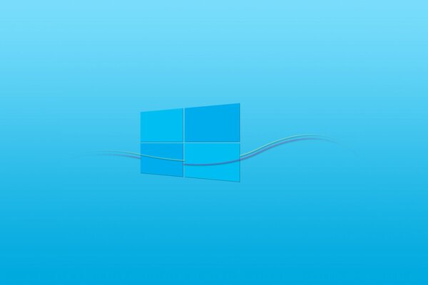 Blauer Hintergrund und Betriebssystem-Logo