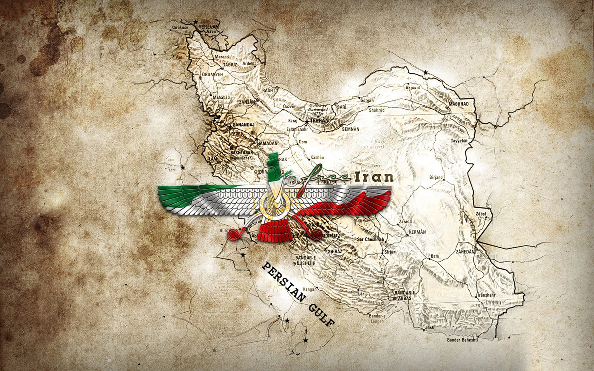 persian map free iran farvahar