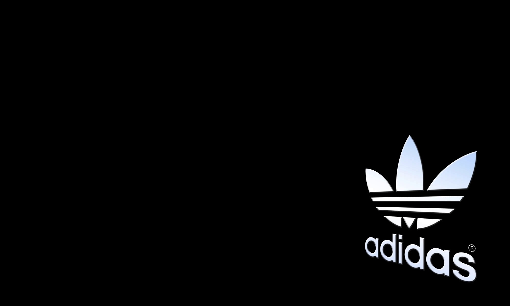 adidas marca logotipo negro fondo originales