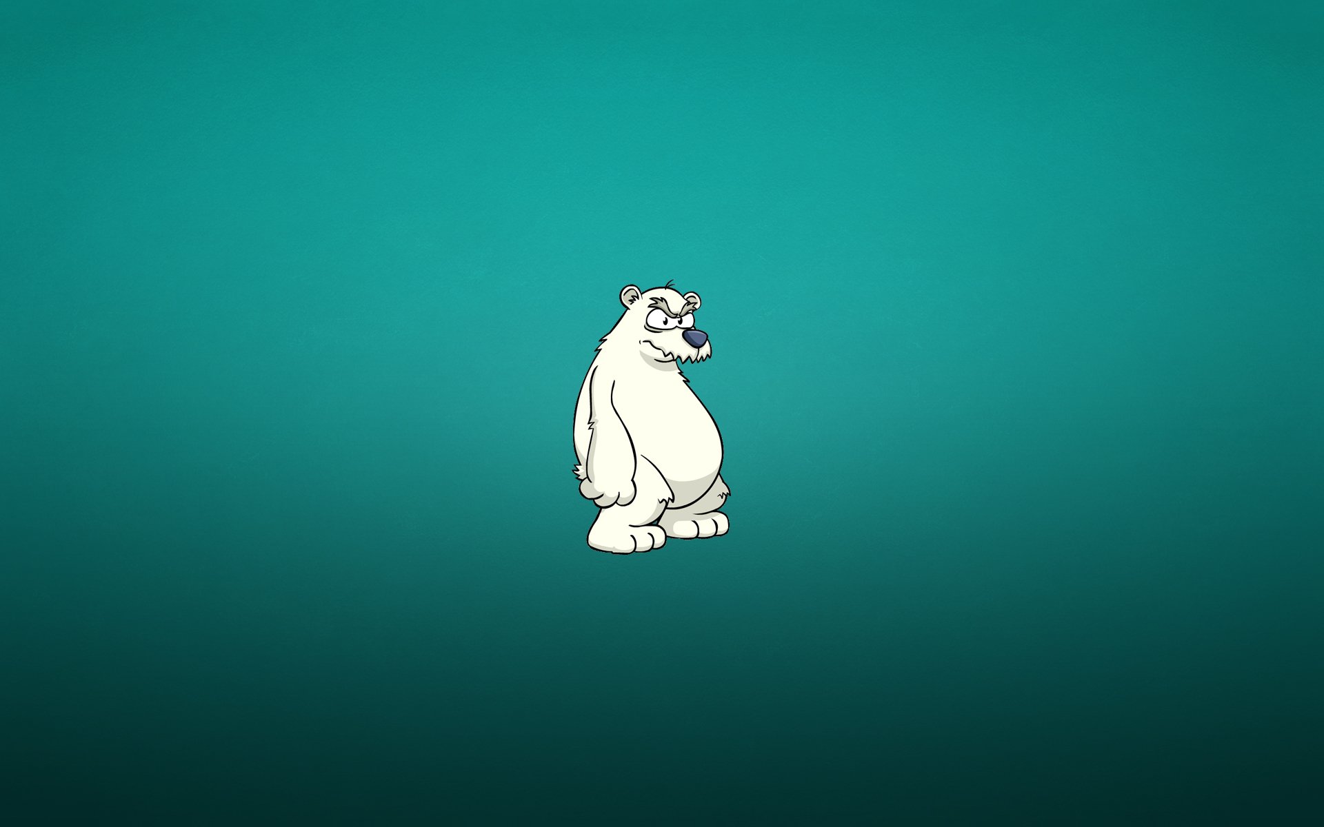 oso polar sombrío oso fondo azulado minimalismo