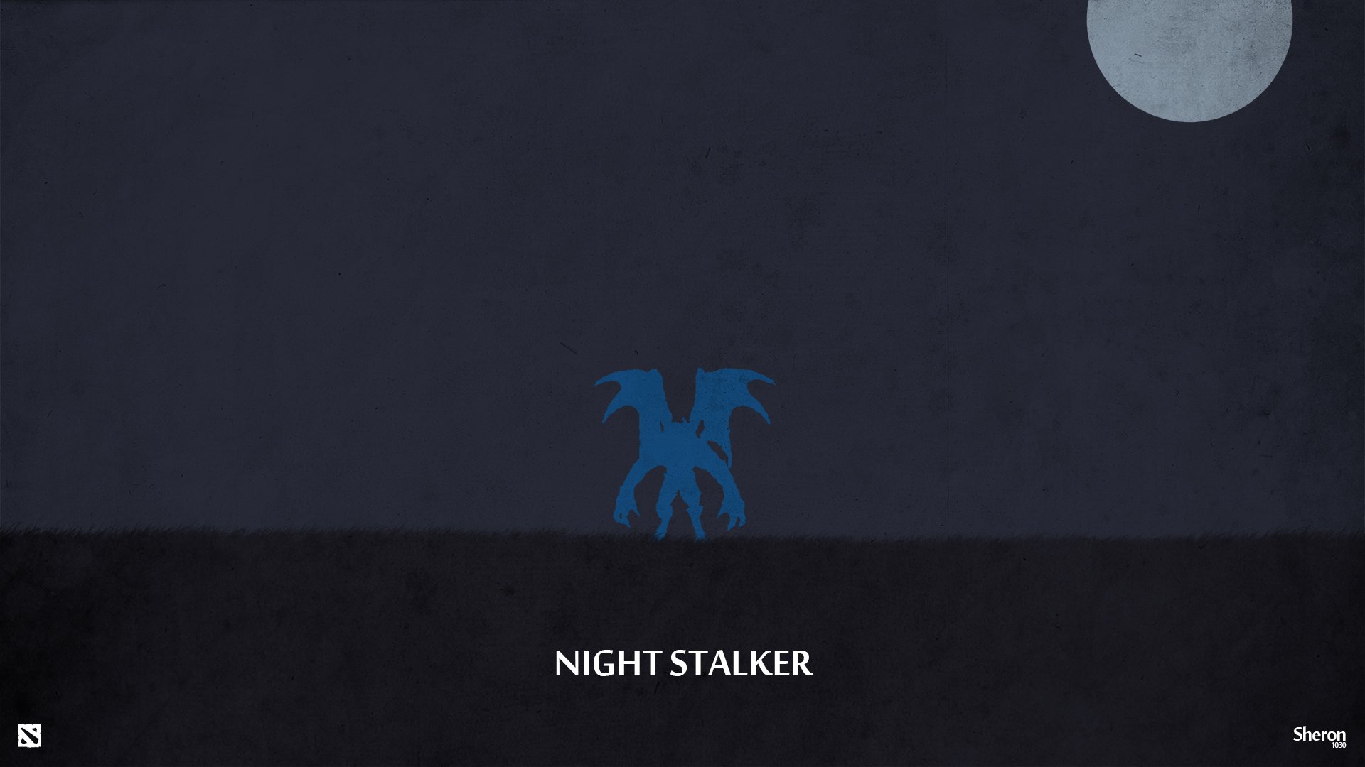 night stalker vampire dota 2 valve nuit lune minimalisme sheron1030