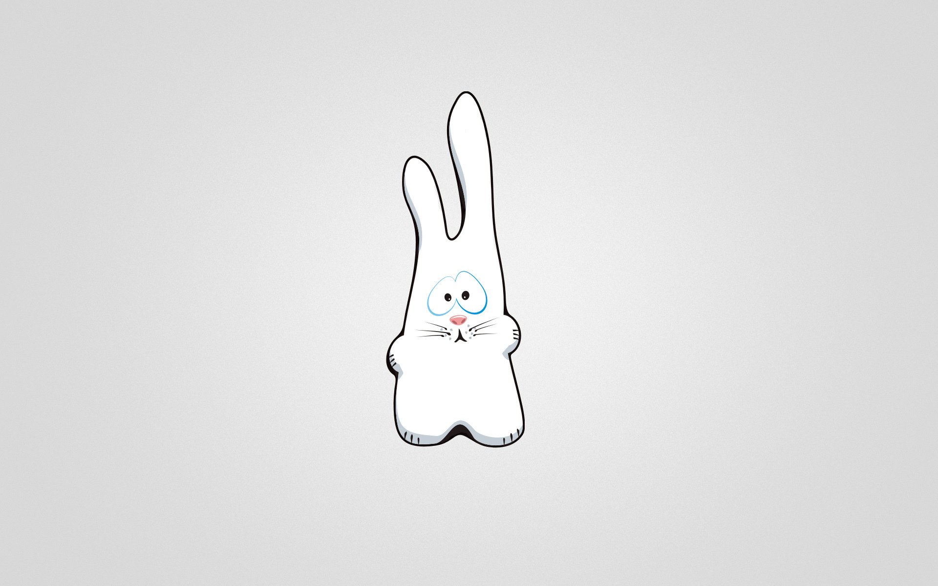 rabbit hare light background minimalism