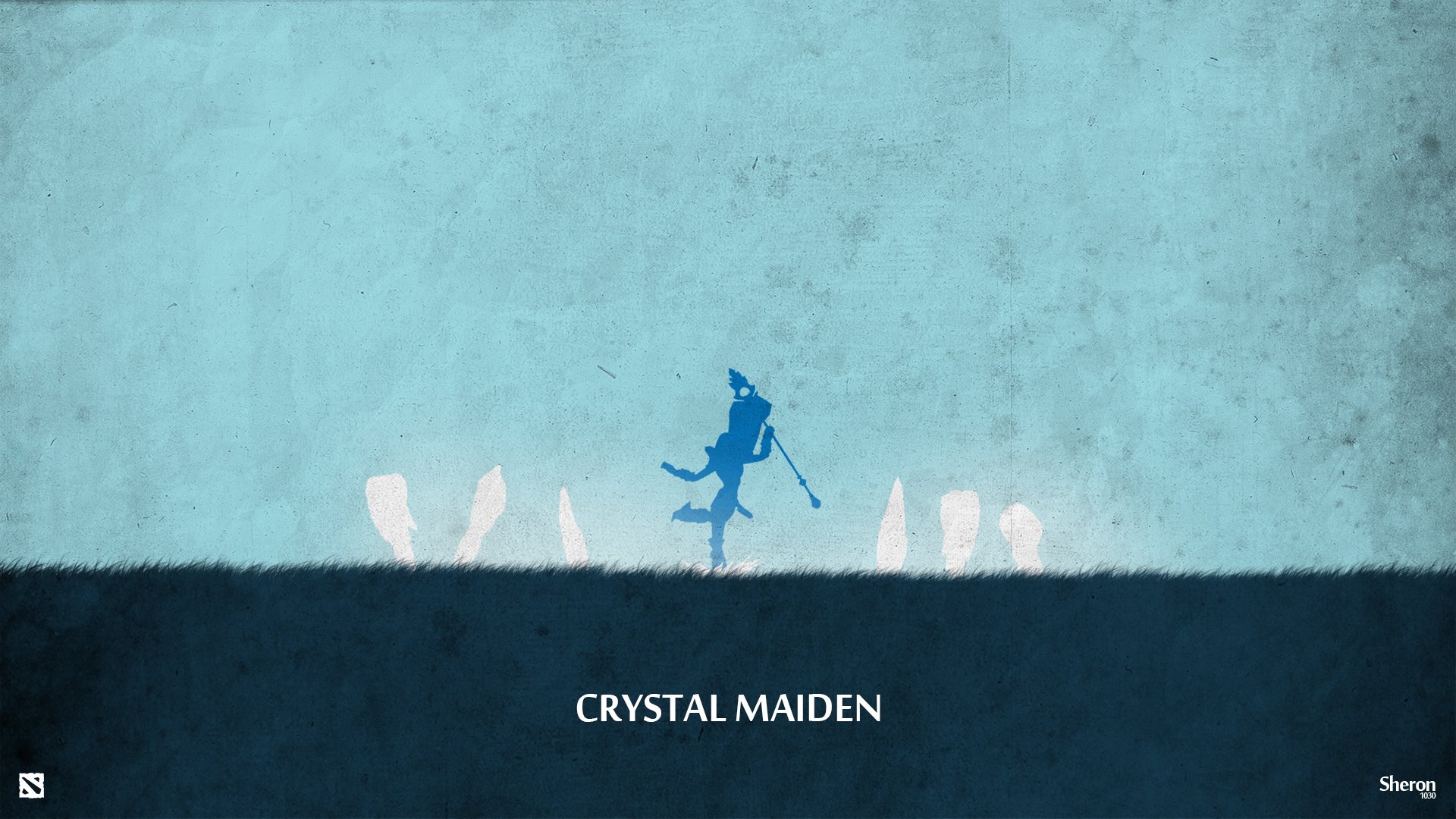 dota 2 crystal maiden ventil blau eis minimalismus sheron1030