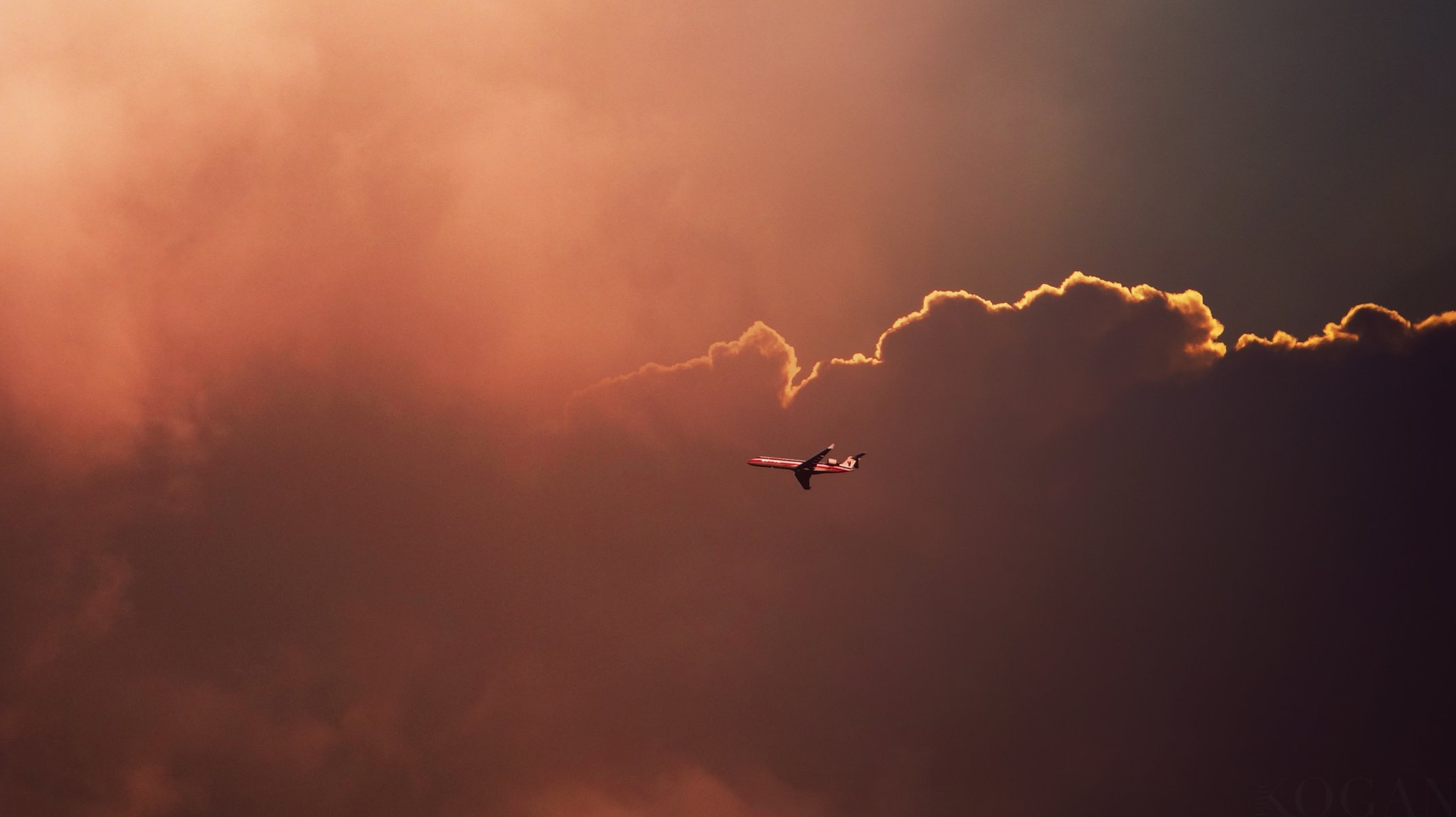 cielo avión nubes