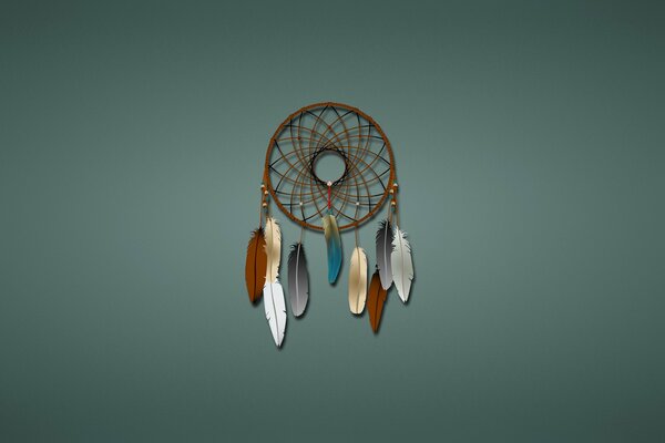 Dreamcatcher de plumes au centre