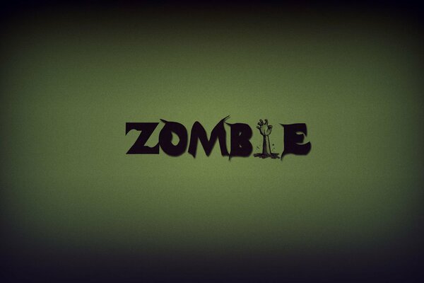 Inscription sur fond vert zombie