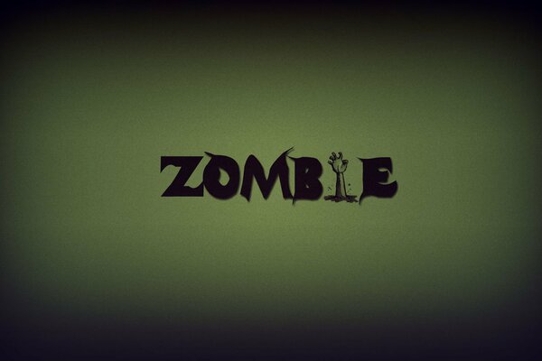 Iscrizione su sfondo verde zombie