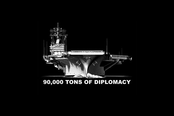 Надпись с картинкой 90, 000 tons на чёрном фоне