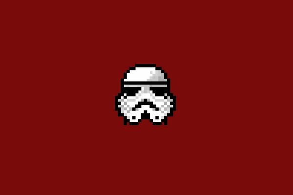A stormtrooper from Star Wars. Pixel art